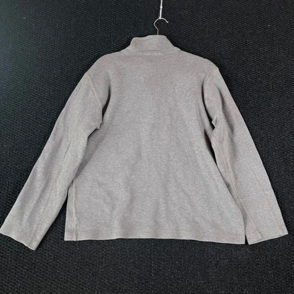 Banana Republic‎ Mens Gray Quarter Zip Pullover Sweater Size L 100% Cotton